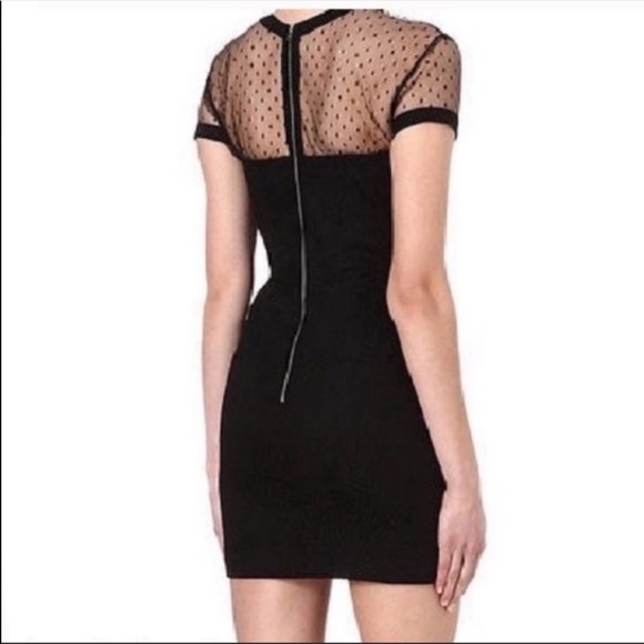 😈Uber-Edgy-Chic😈Black Yoke Lace Bustier / Corset-Style Illusion Kooples Dress - Picture 7 of 16